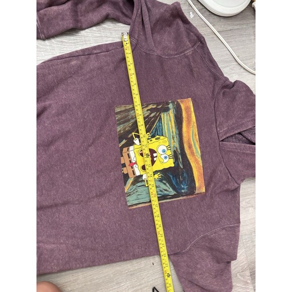 Nickelodeon SpongeBob SquarePants Scream Painting Whimsigoth Purple hoodie Men M - Picture 11 of 14